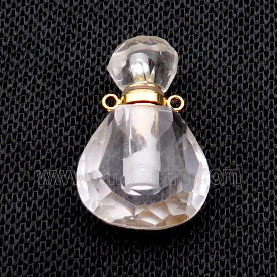 Crystal Quartz Perfume Bottle Pendant