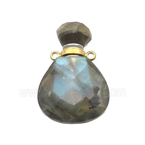 Natural Labradorite Perfume Bottle Pendant