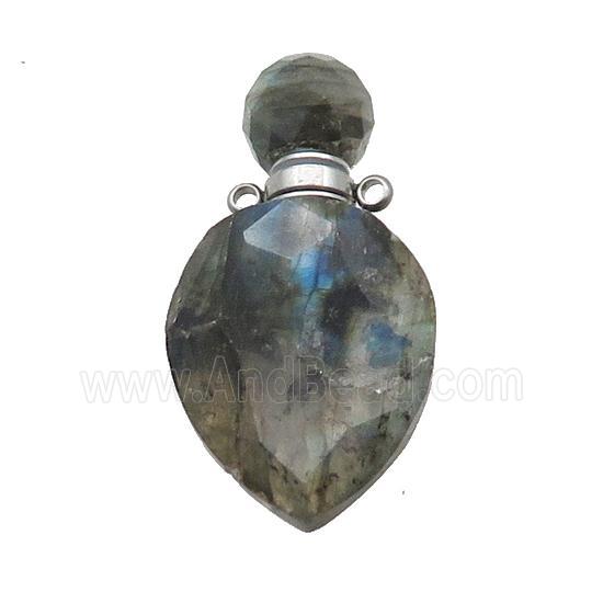 Natural Labradorite Perfume Bottle Pendant