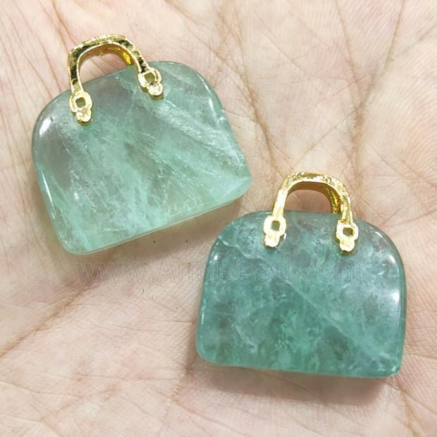 Natural Green Aventurine Bag Pendant