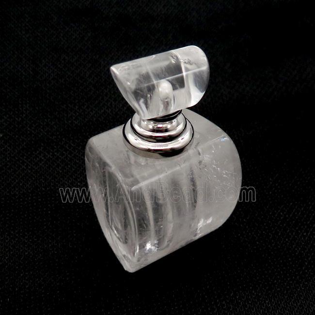 Clear Quartz Perfume Bottle Pendant