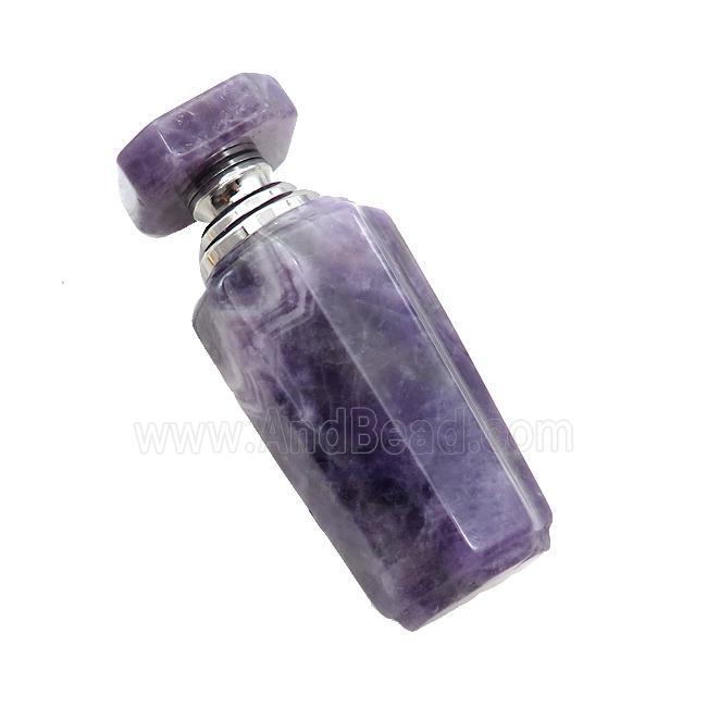 Purple Amethyst Perfume Bottle Pendant