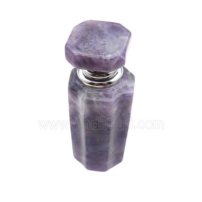 Purple Amethyst Perfume Bottle Pendant