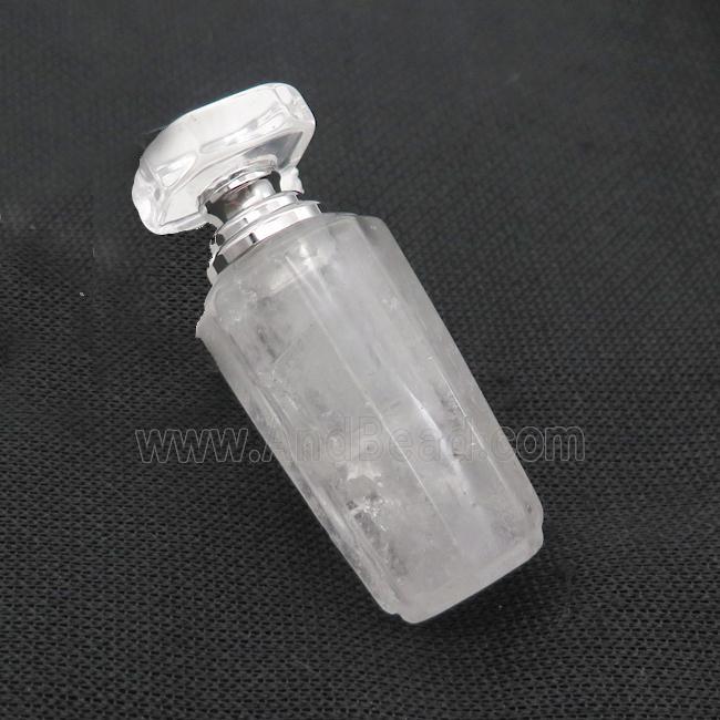 Clear Quartz Perfume Bottle Pendant