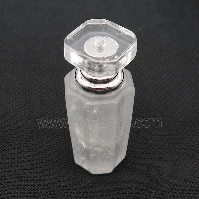 Clear Quartz Perfume Bottle Pendant