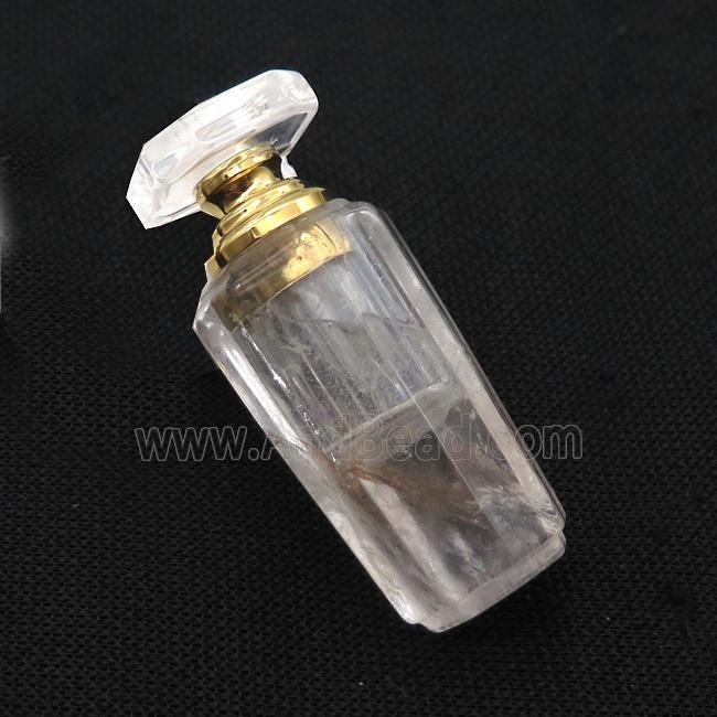 Clear Quartz Perfume Bottle Pendant