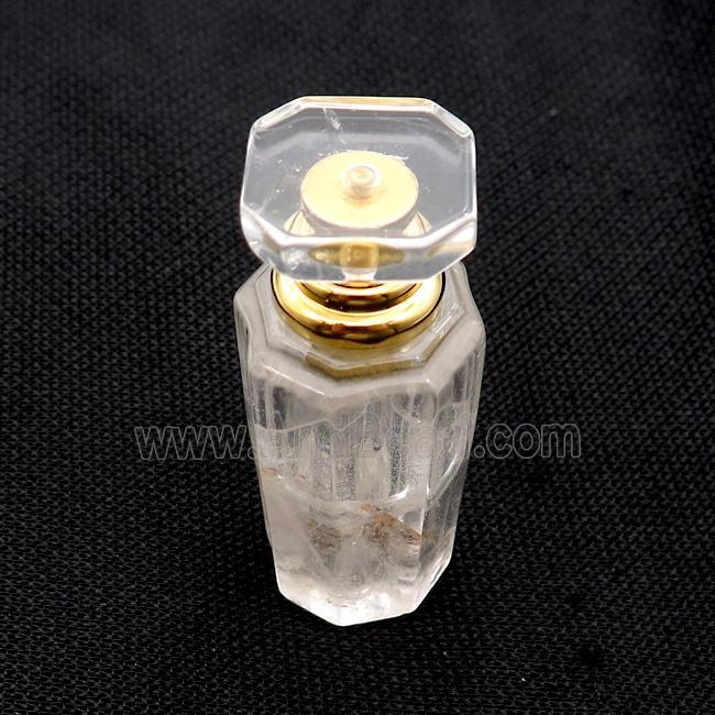 Clear Quartz Perfume Bottle Pendant