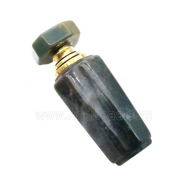 Green Moss Agate Perfume Bottle Pendant