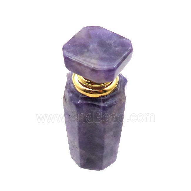 Purple Amethyst Perfume Bottle Pendant