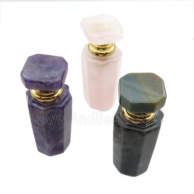 Mix Gemstone Perfume Bottle Pendant