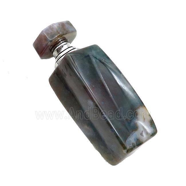 Green Moss Agate Perfume Bottle Pendant