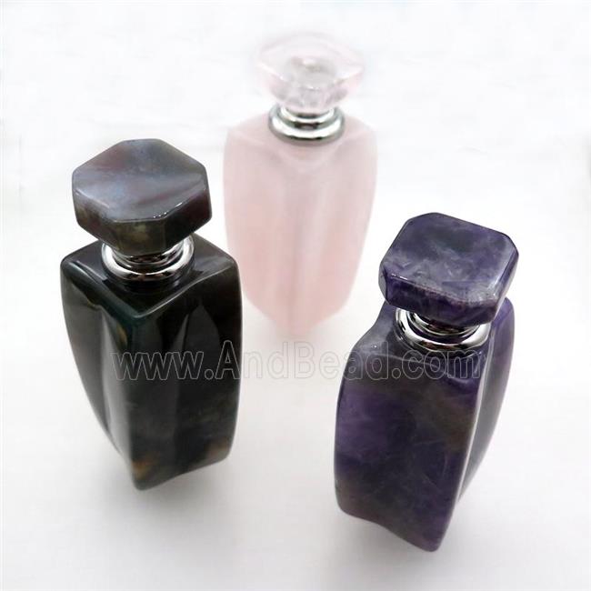Mix Gemstone Perfume Bottle Pendant