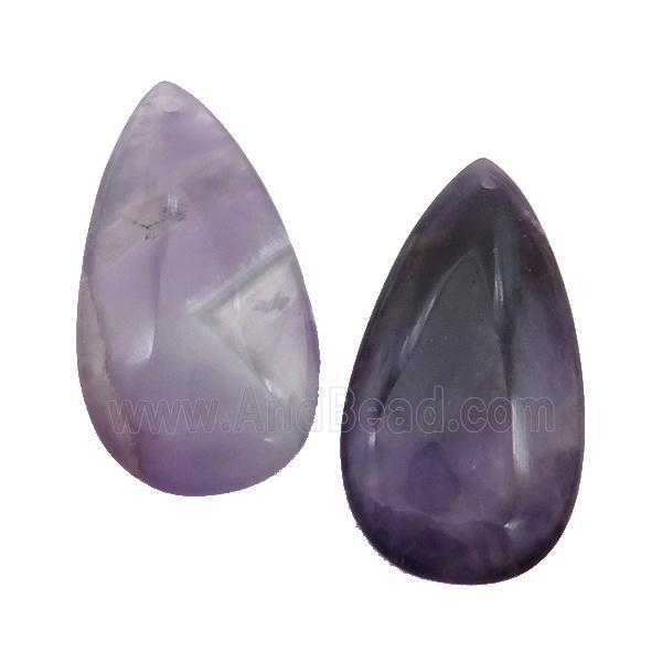 Natural Amethyst Teardrop Pendant Purple