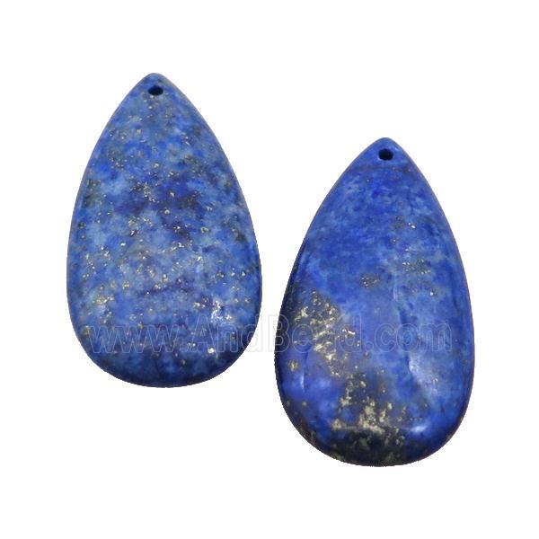 Natural Lapis Lazuli Teardrop Pendant Blue