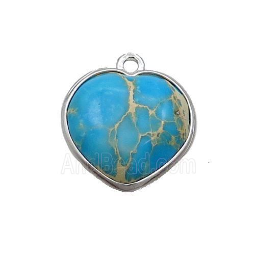 Turqblue Imperial Jasper Heart Pendant