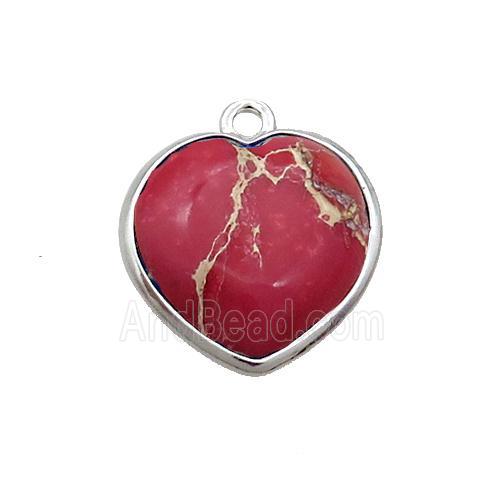 Red Imperial Jasper Heart Pendant
