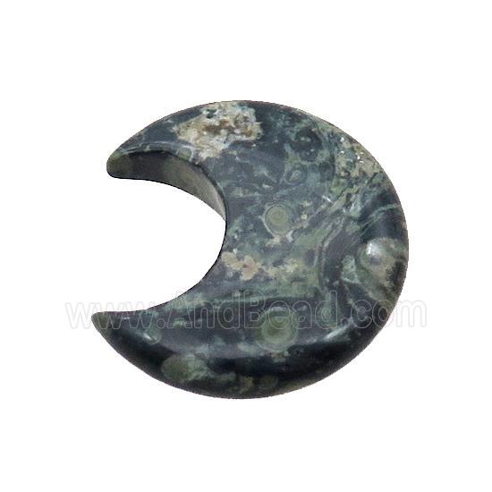 Kambaba Jasper Moon Pendant Undrilled