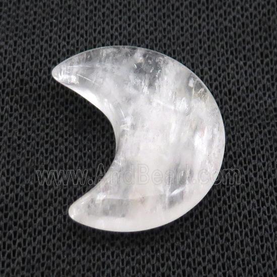 Clear Quartz Moon Pendant Undrilled