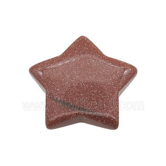 Gold Sandstone Star Pendant Undrilled