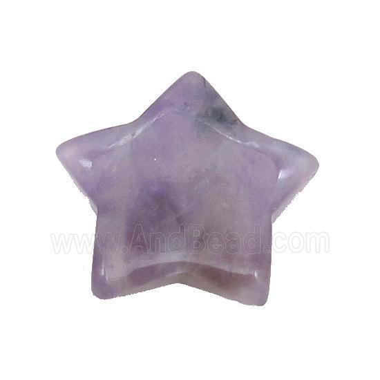 Purple Amehtyst Star Pendant Undrilled