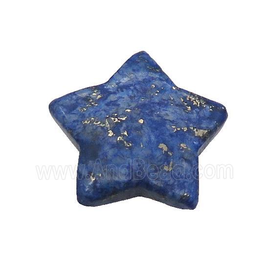 Natural Blue Lapis Lazuli Star Pendant Undrilled