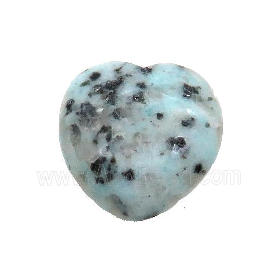 Kiwi Jasper Heart Pendant Undrilled