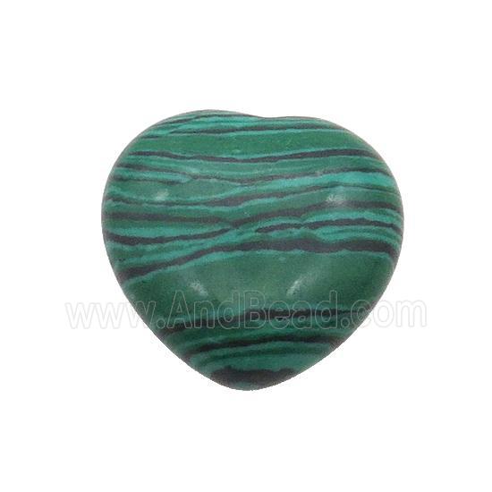Synthetic Malachite Heart Pendant Undrilled Green