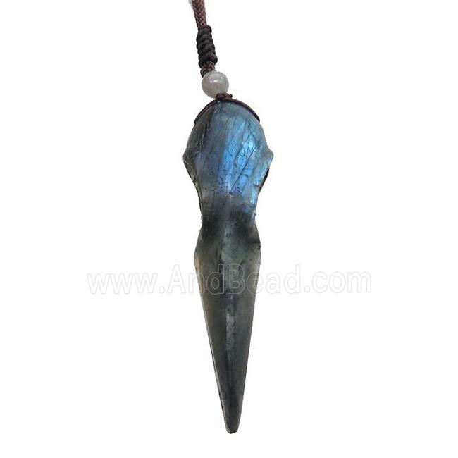 Natural Labradorite Necklace Ravenmouth