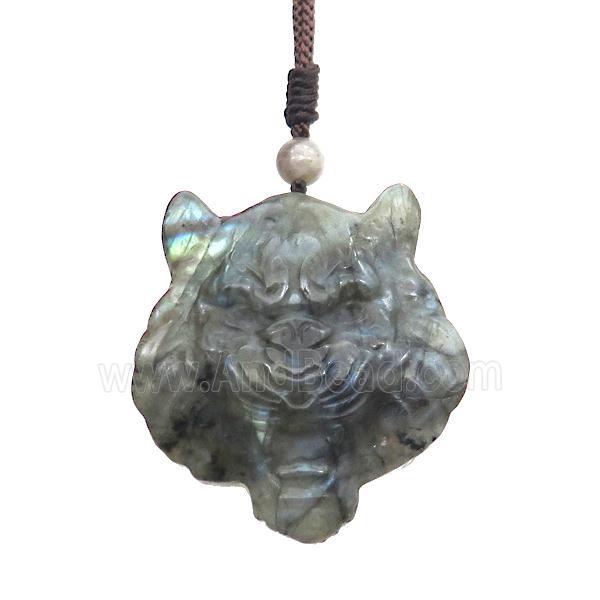 Natural Labradorite Necklace Tiger