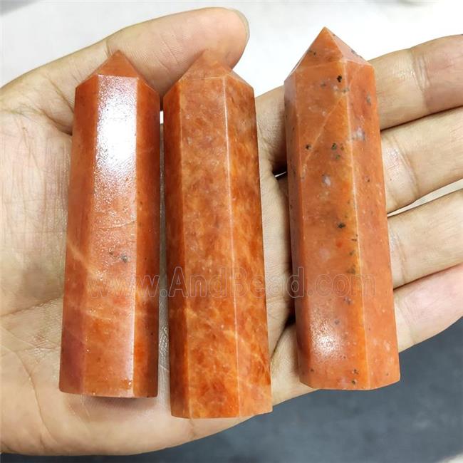 Natural Orange Calcite Tower Undrilled