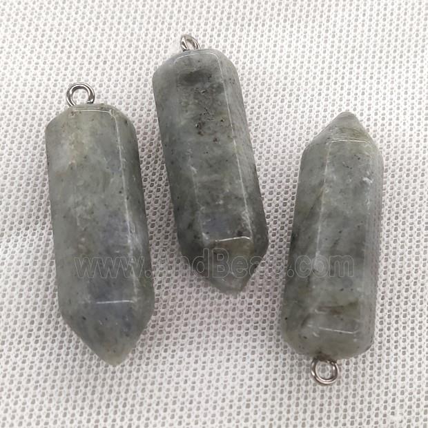 Natural Labradorite Bullet Pendant