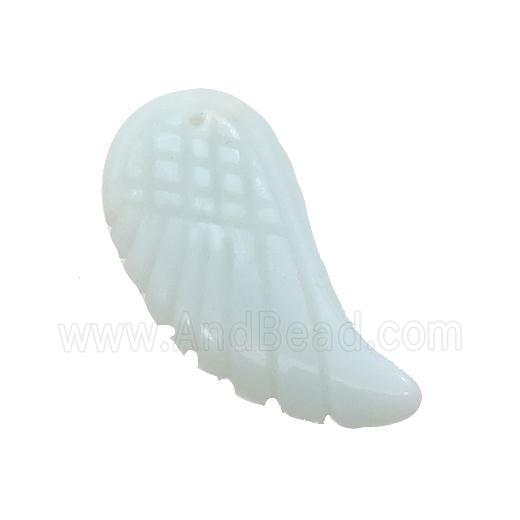 Blue Amazonite Angel Wings Pendant