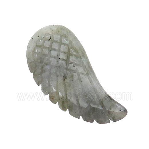 Natural Labradorite Angel Wings Pendant