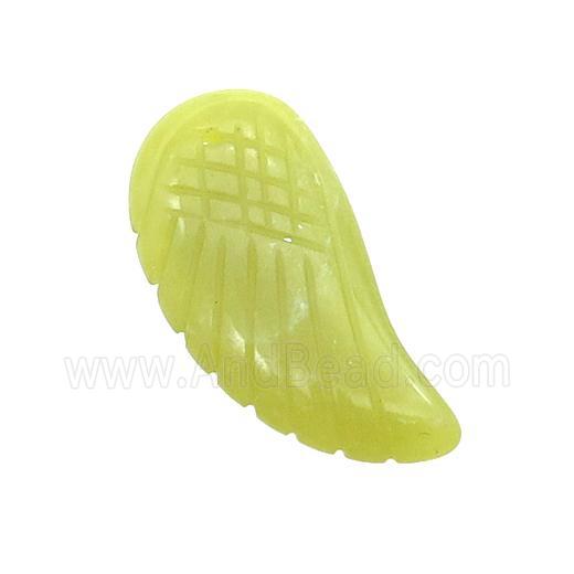 Lemon Jade Angel Wings Pendant Olive