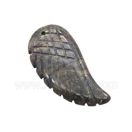 Dragon Bloodstone Angel Wings Pendant