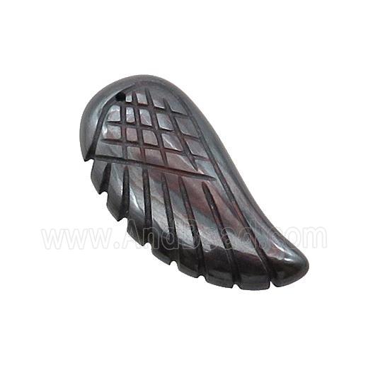 Iron Tiger Eye Sotne Angel Wings Pendant