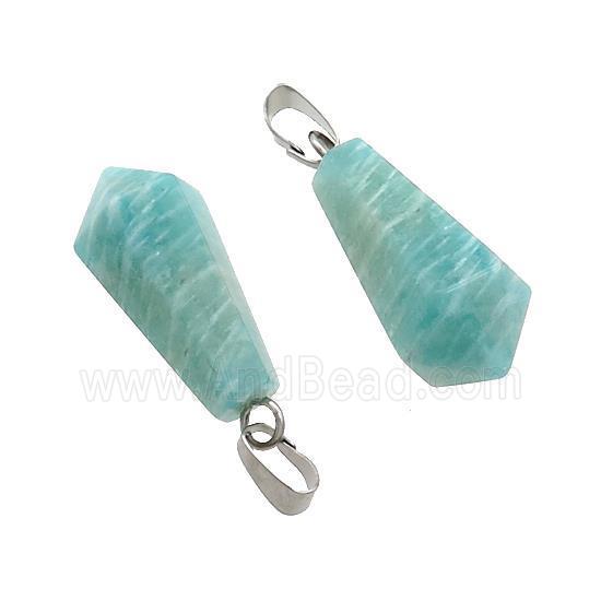 Natural Green Amazonite Teardrop Pendant