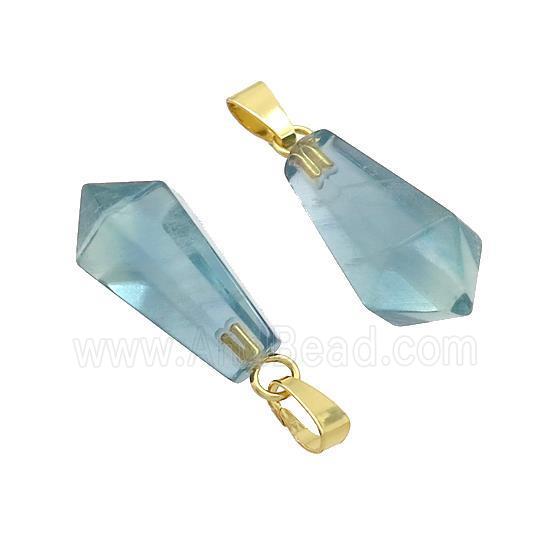 Natural Green Fluorite Teardrop Pendant
