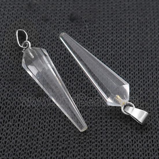 Clear Crystal Quartz Pendulum Pendant