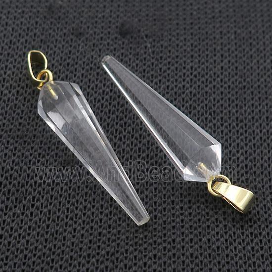 Clear Crystal Quartz Pendulum Pendant