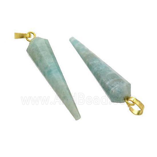 Natural Green Amazonite Pendulum Pendant