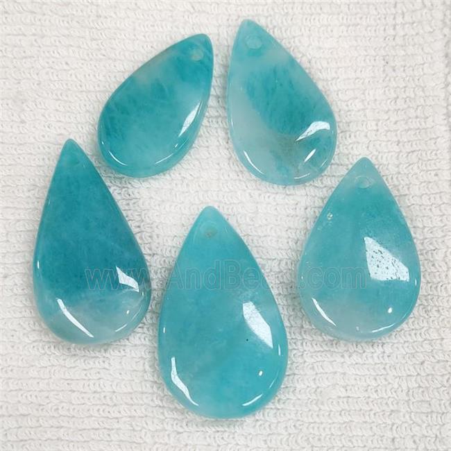 Natural Blue Amazonite Pendant Teardrop