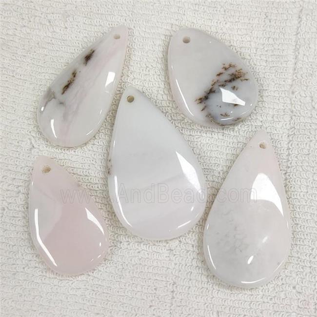 Natural Pink Opal Teardrop Pendant