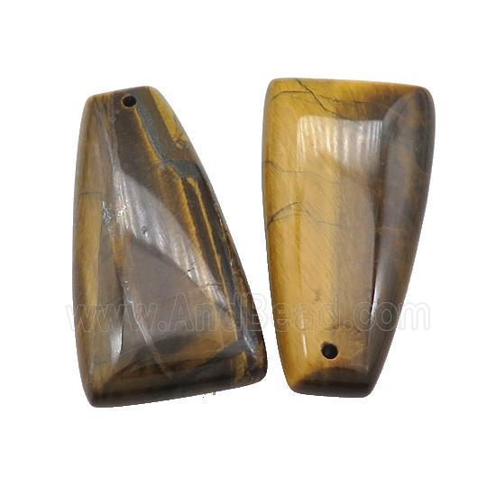 Natural Tiger Eye Stone Trapeziform Pendant