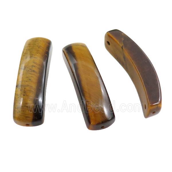 Natural Tiger Eye Stone bracelet Connector Curving