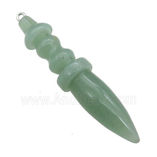 Natural Green Aventurine Pendulum Pendant