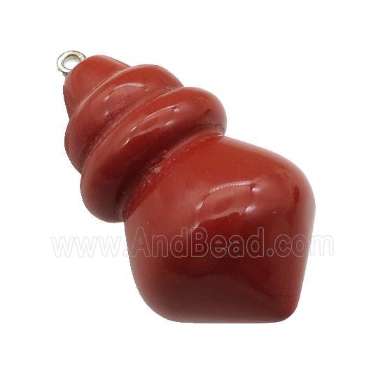 Natural Red Jasper Pendulum Pendant
