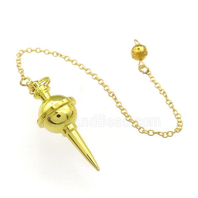 Alloy Pendulum Pendant With Chain Gold Plated