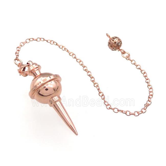 Alloy Pendulum Pendant With Chain Rose Gold