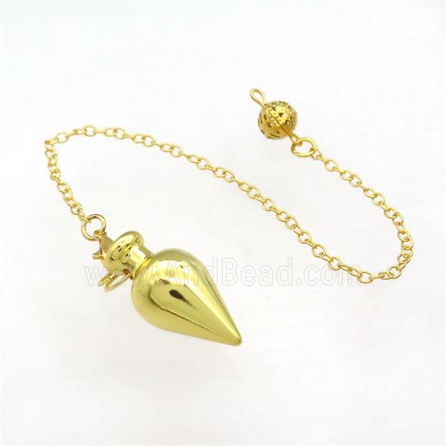 Alloy Pendulum Pendant With Chain Gold Plated